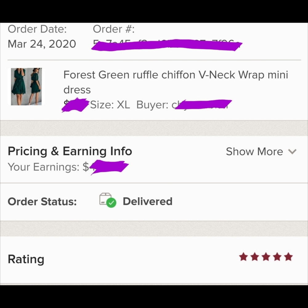 HP💋 forest green ruffle chiffon V-Neck Wrap dress - Picture 4 of 4